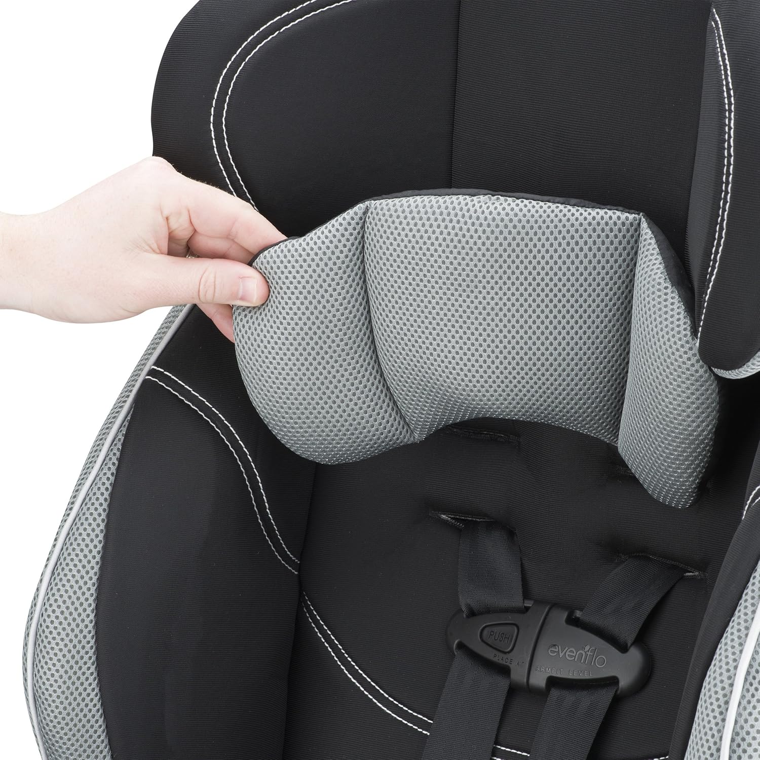 Evenflo Chase Harnessed Booster Car Seat, Jameson & GoTime LX, Chardon Black Q94631