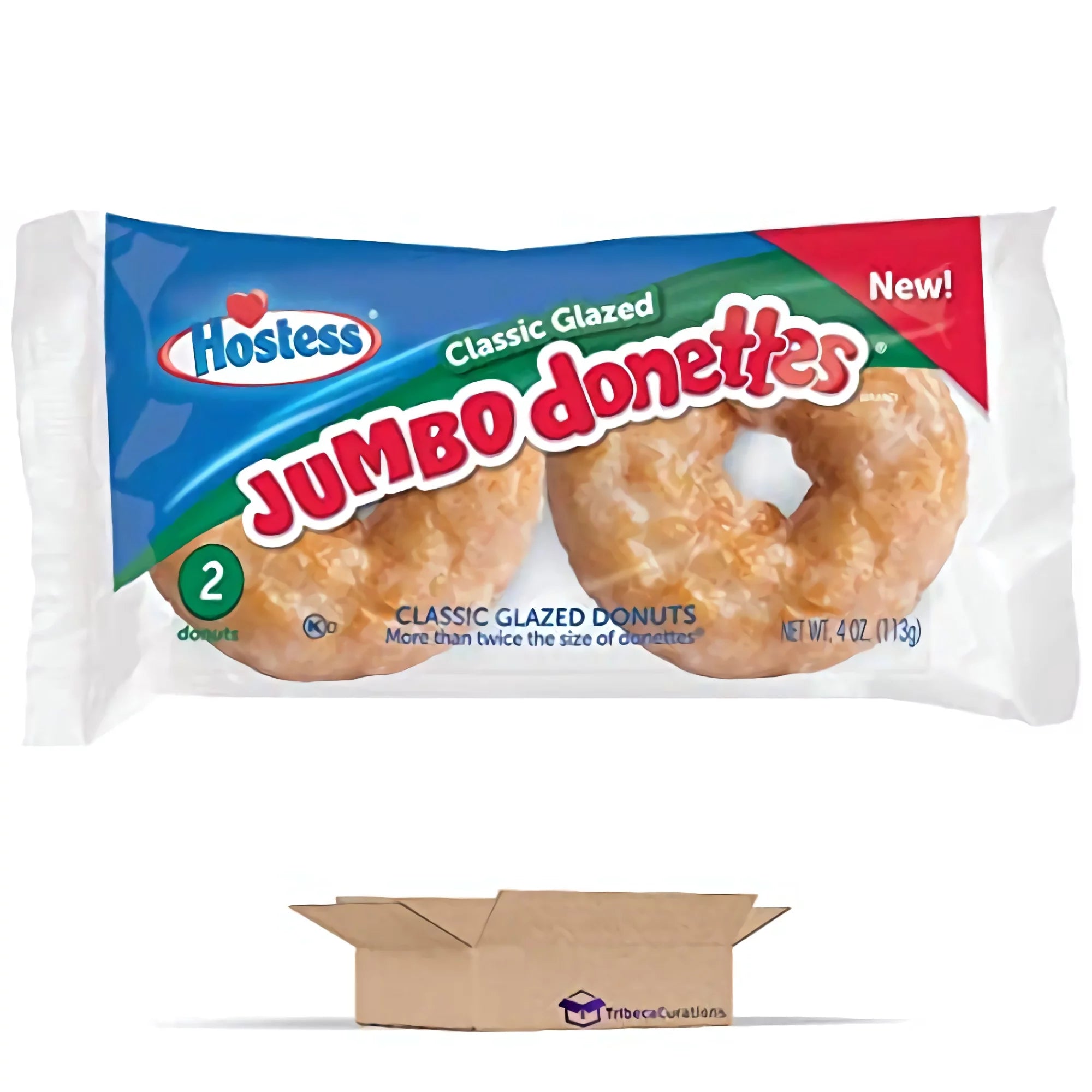Jumbo Glazed Donettes 4 oz 6 Count Box X327029