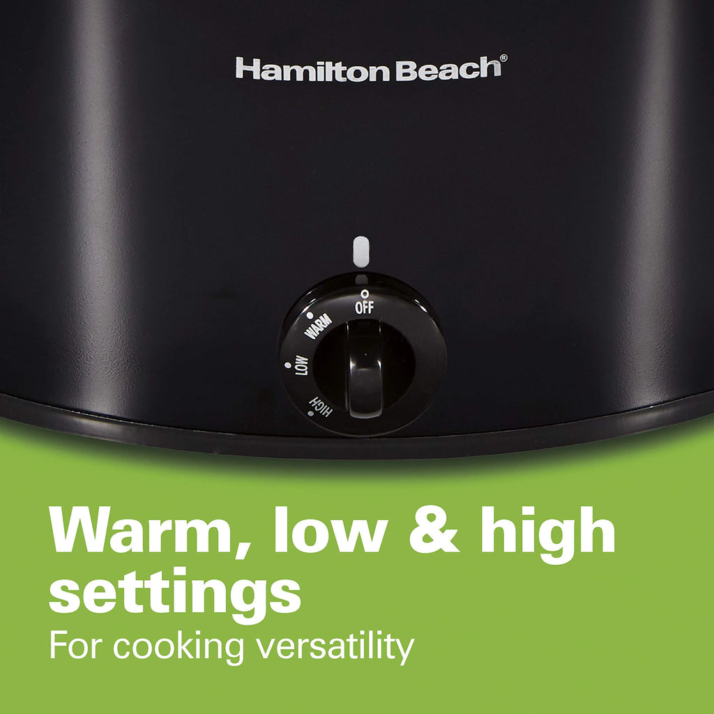 Hamilton Beach Slow Cooker 10 Quart Portable with Lid Lock, Dishwasher Safe Crock, Black Z9769