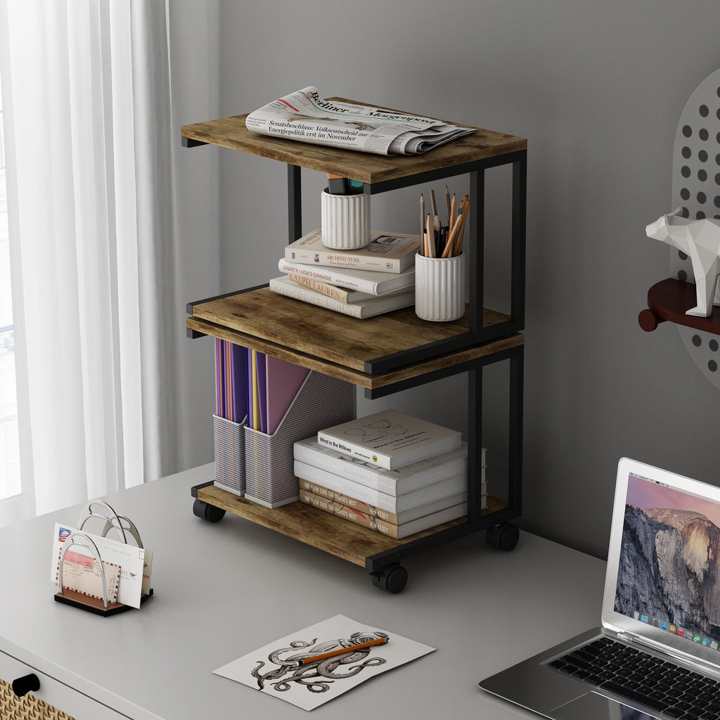 Printer Stand with Wheels and Storage, 2 Pack F7887