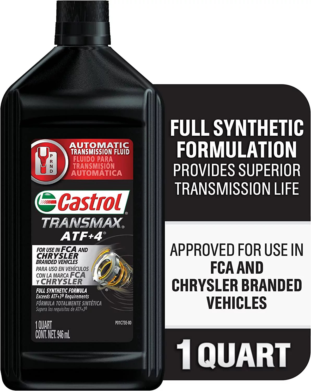 Castrol Transmax ATF +4 Automatic Transmission Fluid, 1 Quart, Case of 6 W45829