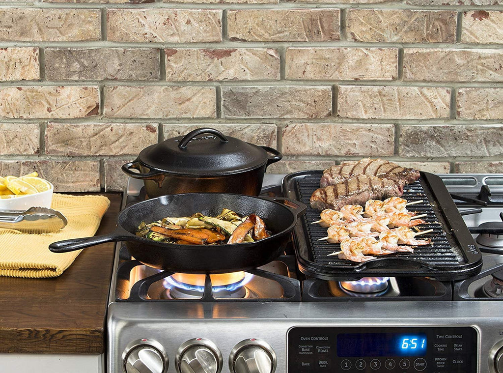 Lodge L8GP3 Cast Iron Grill Pan, 10.25-inch J40451
