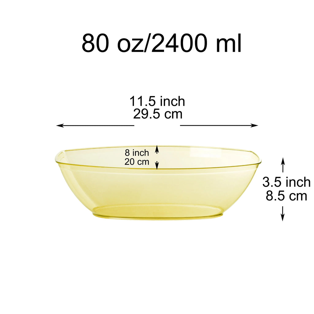 8 Pack 80 oz Luau Plastic Mixing and Serving Bowls, Rainbow V570