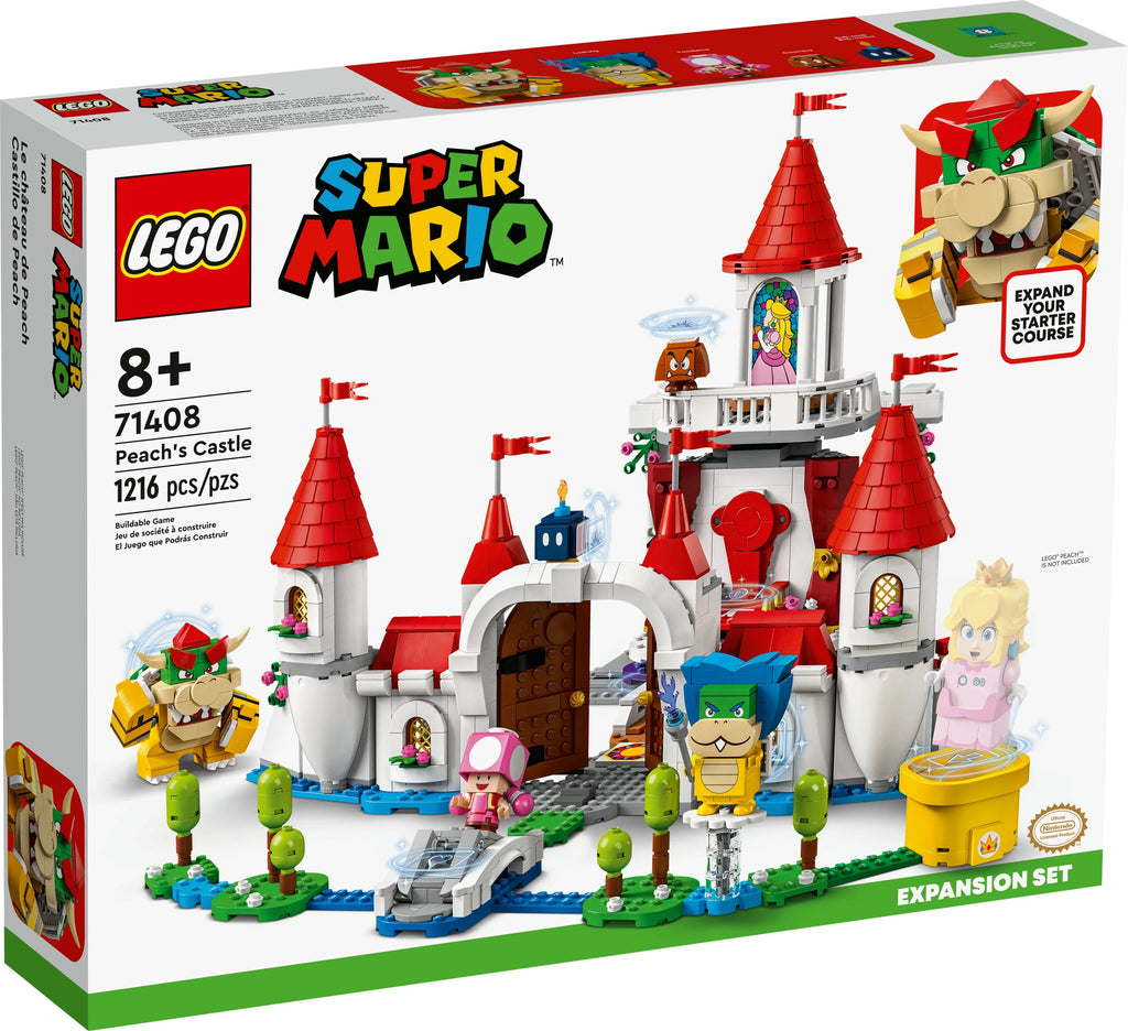 LEGO Super Mario Peach’s Castle Expansion Set 71408, Buildable Toy for Kids 8+ N8010