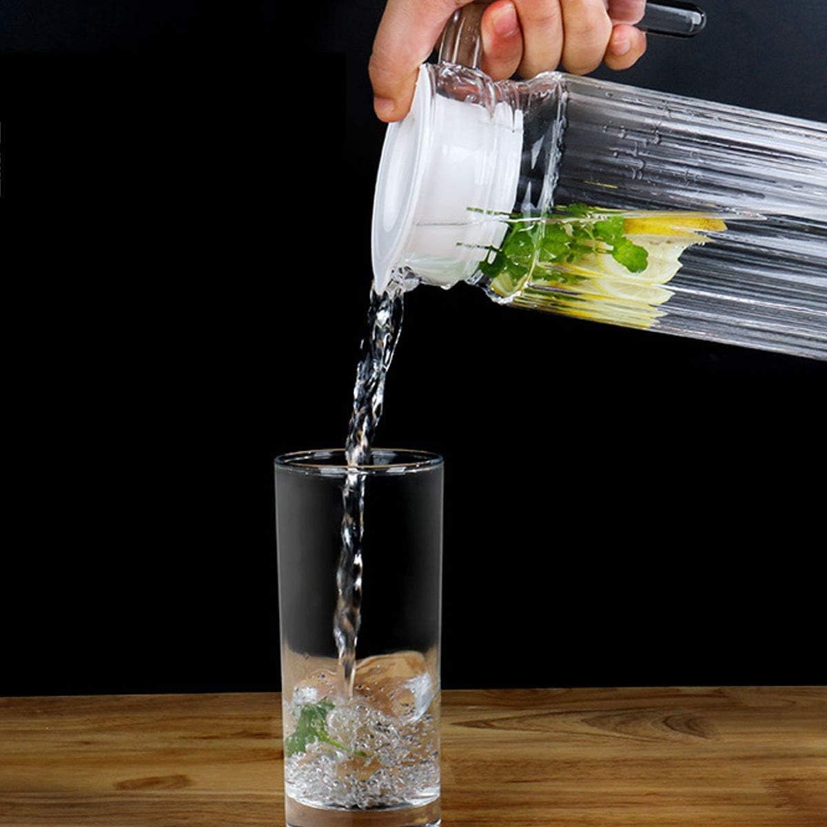 Glass Carafe Lids for Water Pitcher, Food Grade Plastic, White, 2 Pack P2134