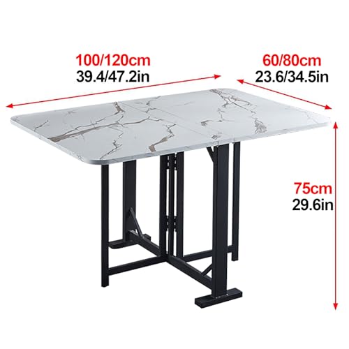 Folding Dining Table with Drop Leaf, Space Saving for Small Spaces Y6165