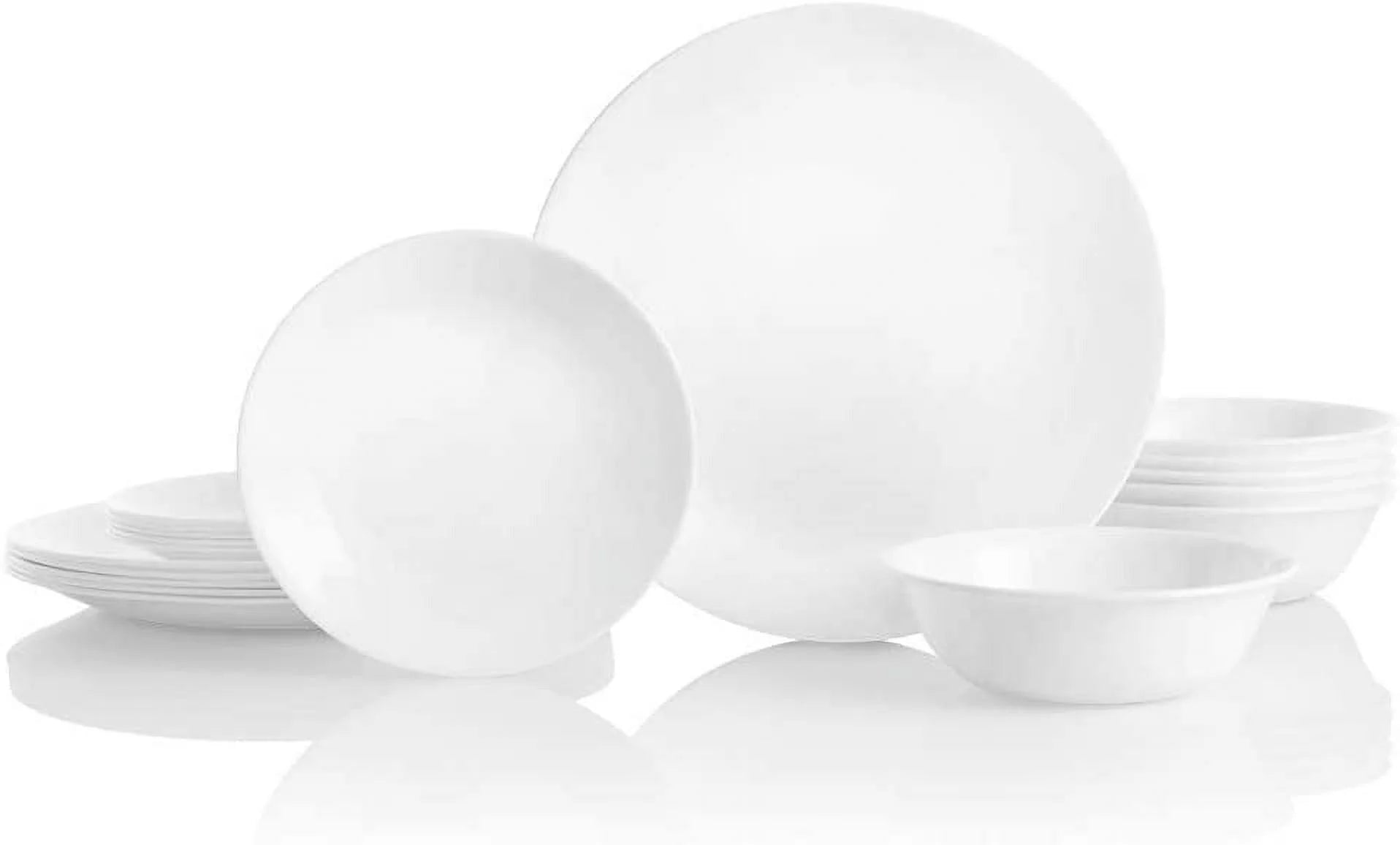 Corelle Winter Frost White 18-piece Dinnerware Set, Service for 6