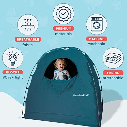 SlumberPod The Original Blackout Sleep Tent for Babies and Toddlers, Teal O5470