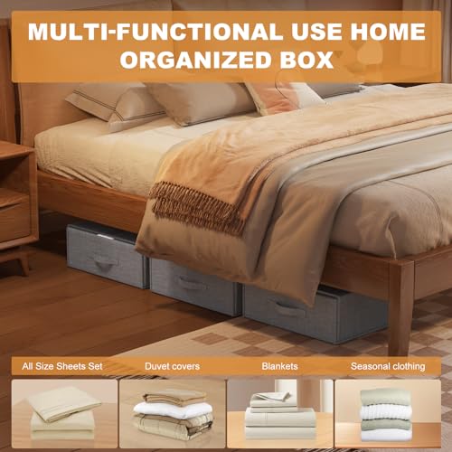 6 Pack Bed Sheet Organizers for All Sheet Sizes, Grey P37121