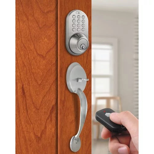 MiLocks Digital Deadbolt and Passage Handleset Combo, Polished Brass, Keyless Entry (BXF-02P) J87989