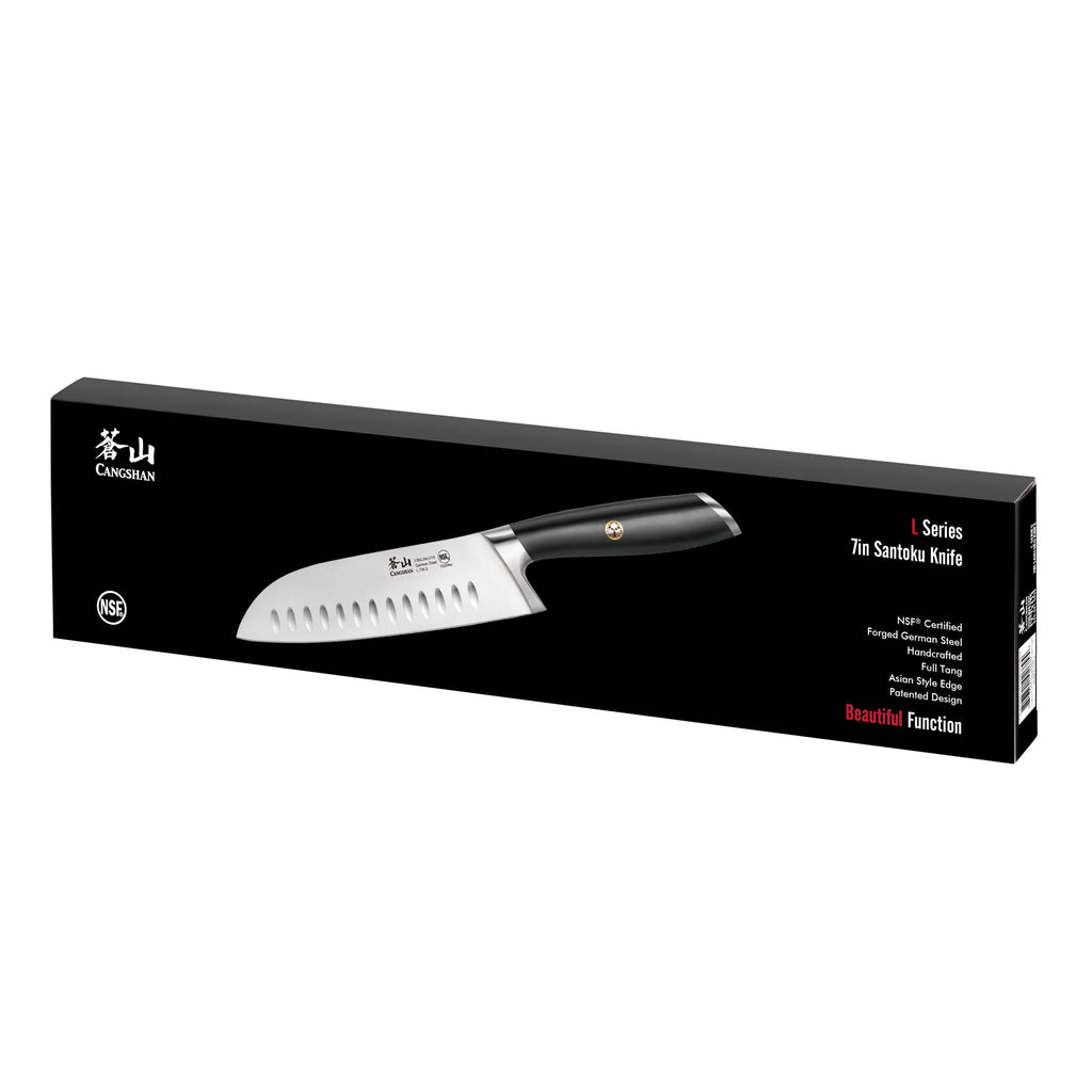 Cangshan L Series 7" Santoku Knife, Black A666222