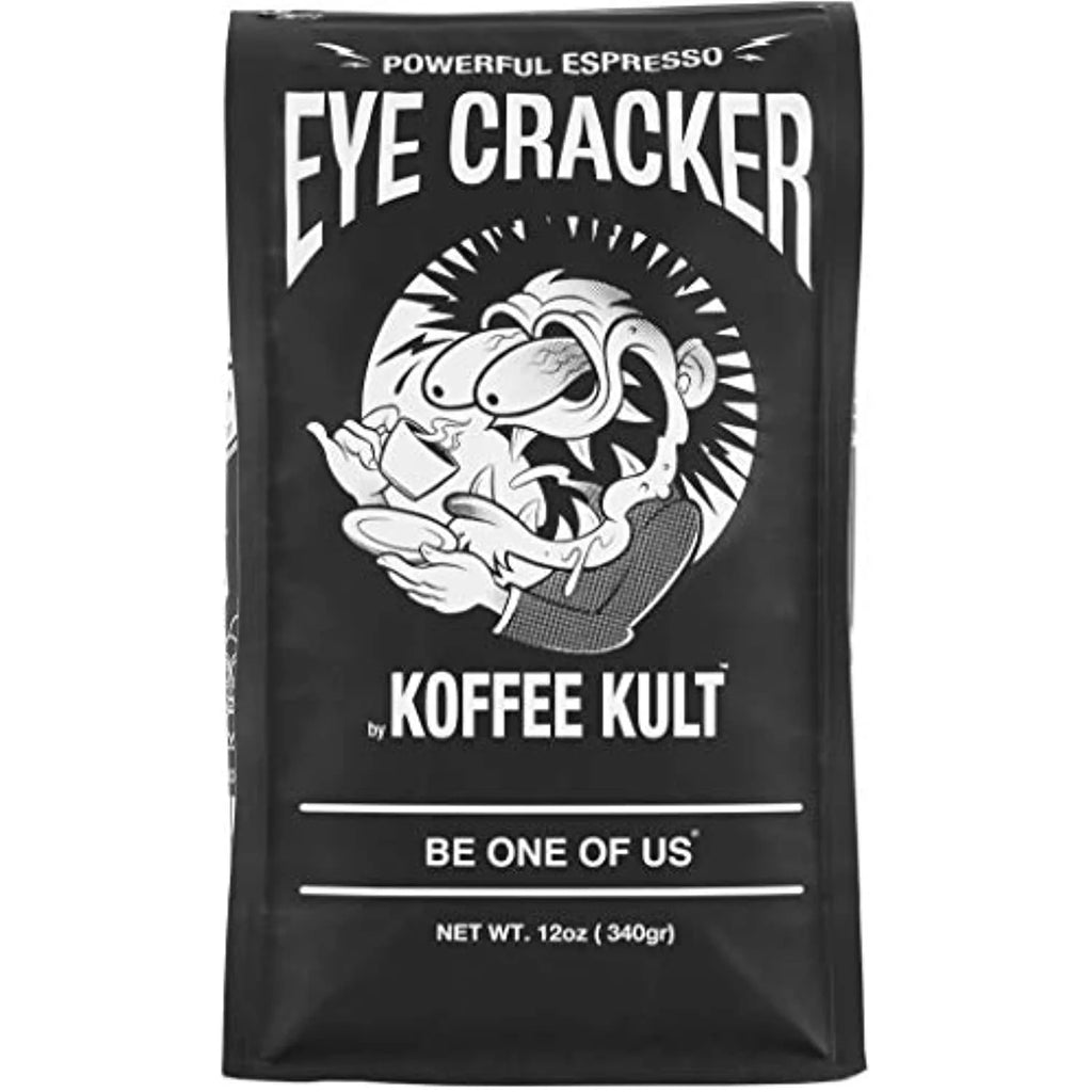 Koffee Kult Eye Cracker Espresso Beans - Medium Roast Coffee, 12 oz B630
