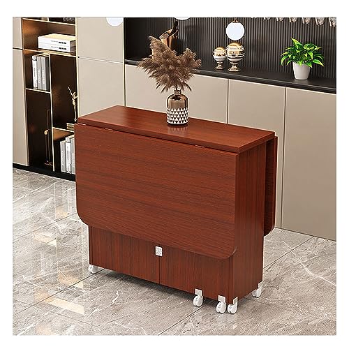 Extendable Drop Leaf Dining Table, Folding Kitchen Table, Wood, 140cm E925
