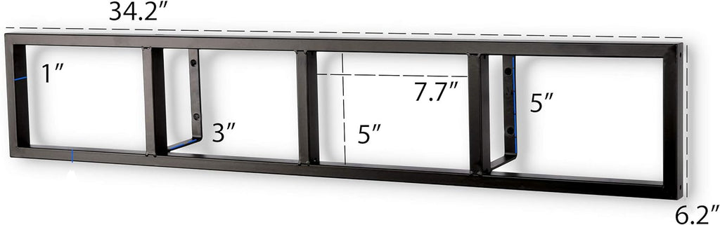 Black Floating Shelves for Wall 34 Inch, Set of 3 H6953