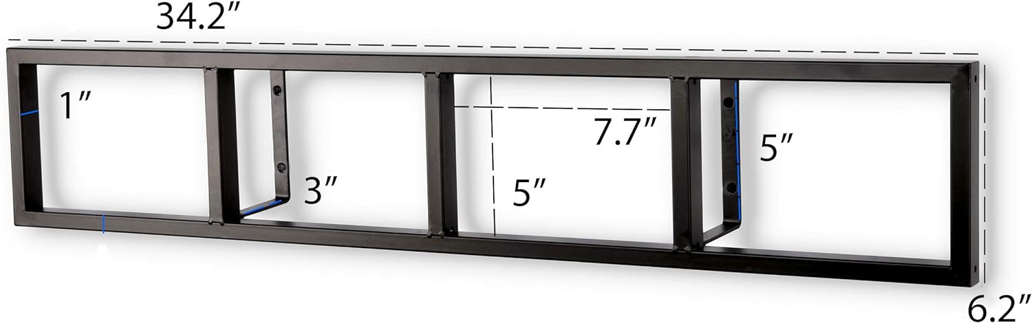 Black Floating Shelves for Wall 34 Inch, Set of 3 H6953