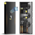 4-5 Large Gun Safe,Quick Access Long Gun Safes for Home Rifle and Pistols,Gun Cabinets with Removable Shelf, Anti-Theft Rifle Safe with Dual Alarms & Silent Mode
