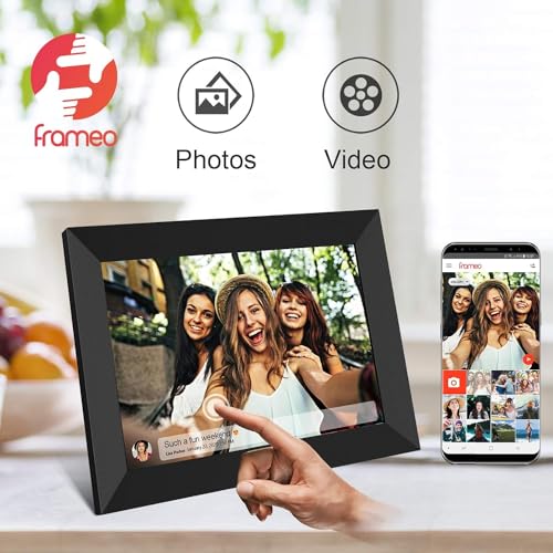 Frameo 10.1 Inch WiFi Digital Picture Frame with Touch Screen, 32GB, Black G5743
