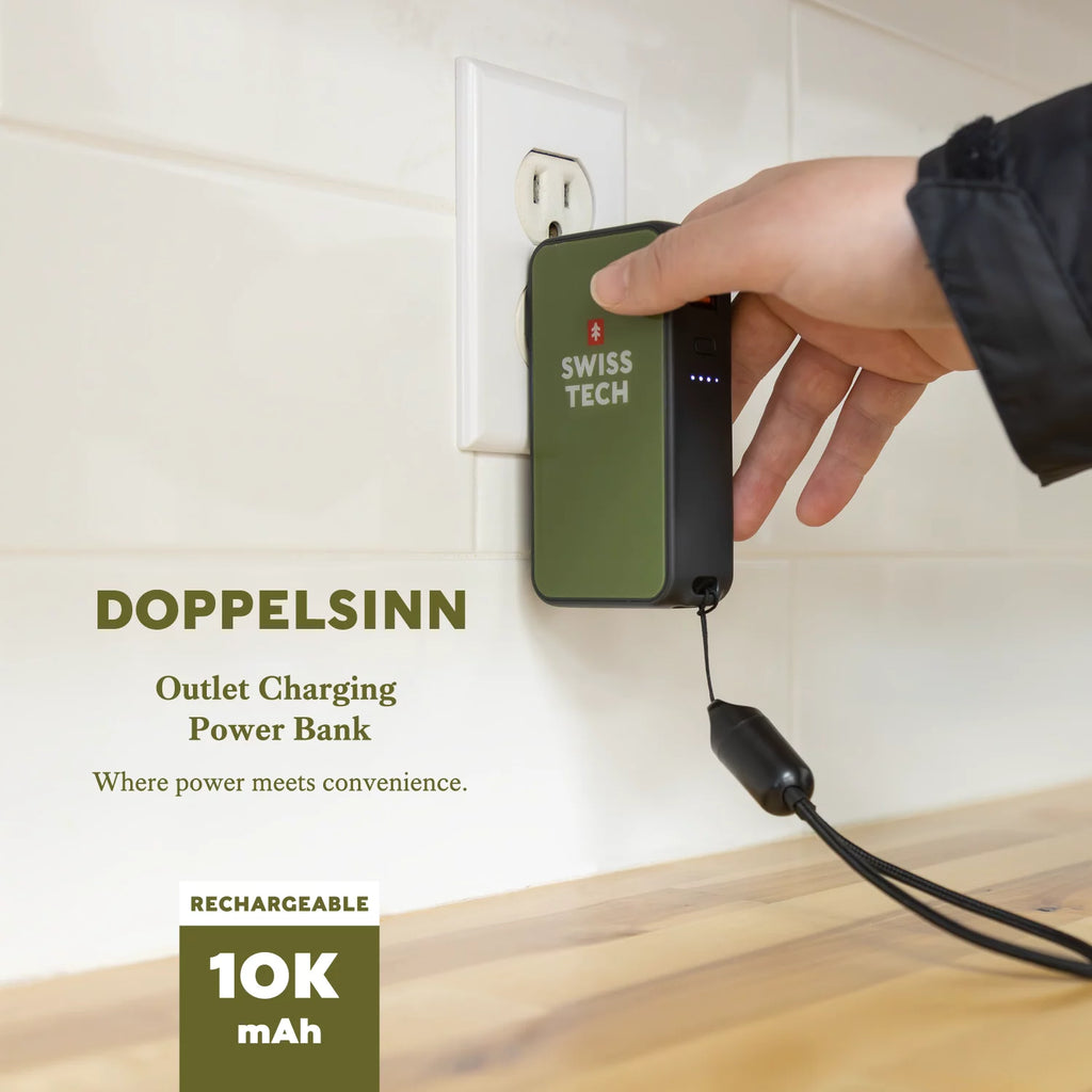 Swiss Tech 10000 mAh Portable Power Bank with 20W Fast Charge G383