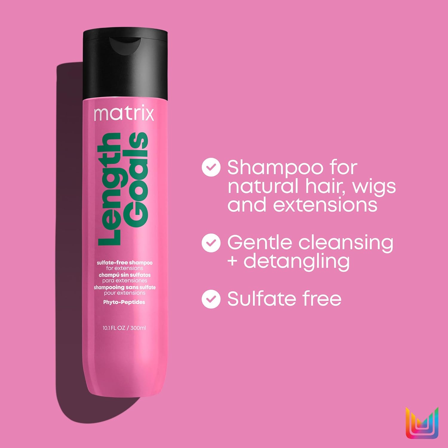 Matrix Length Goals Shampoo for Hair Extensions and Wigs, Sulfate-Free, 10.1 Fl. Oz. W95338