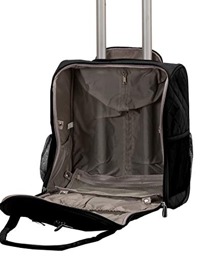 Rockland Melrose Upright Wheeled Underseater Carry-On Luggage, Black, 15-Inch A15475