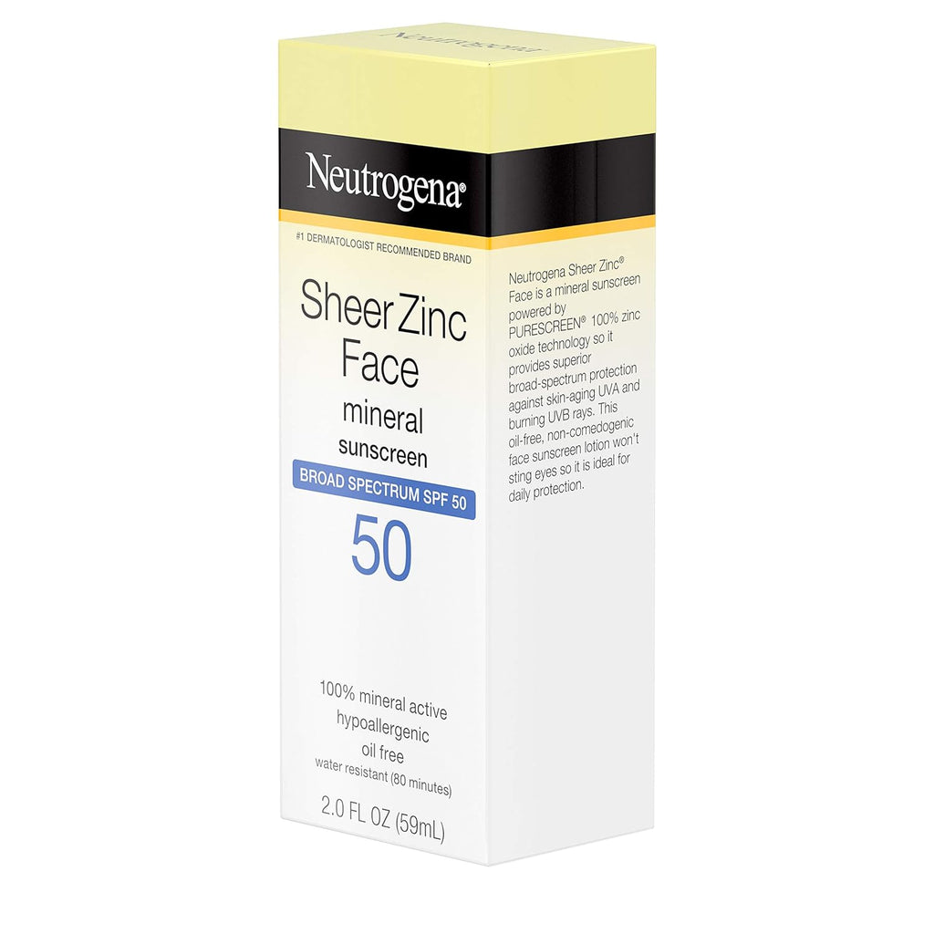 Neutrogena Sheer Zinc Oxide Dry-Touch Face Sunscreen SPF 50, 2 fl. oz M6645