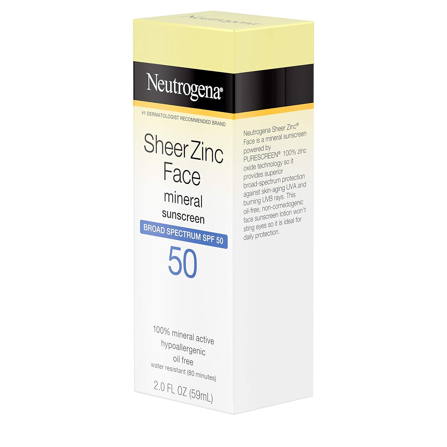 Neutrogena Sheer Zinc Oxide Dry-Touch Face Sunscreen SPF 50, 2 fl. oz M6645