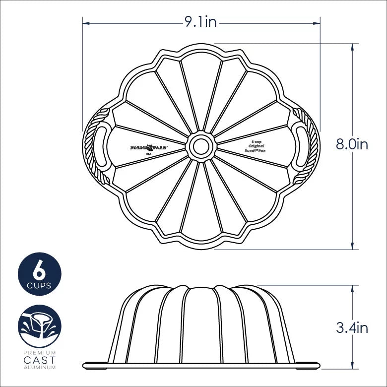 Nordic Ware 6-Cup Anniversary Bundt Pan Y77837