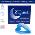 ZQuiet Anti-Snoring Mouthpiece Solution - Comfort Size #2 (Single Device) - Made in USA Snoring Solution for a Better Night’s Sleep (Clear)