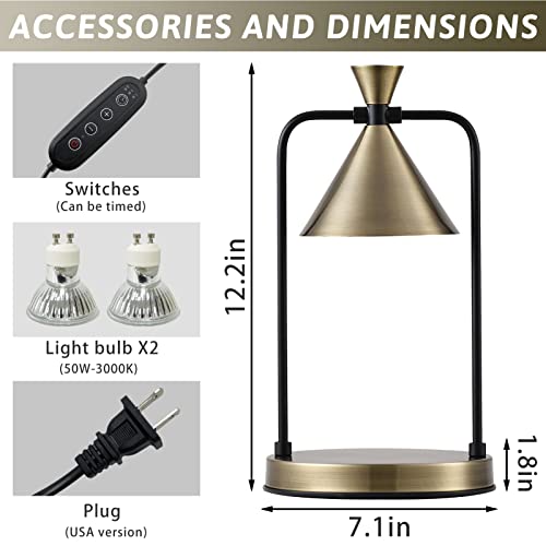 Candle Warmer Lamp with Timer, Dimmable, for Home Decor W90804