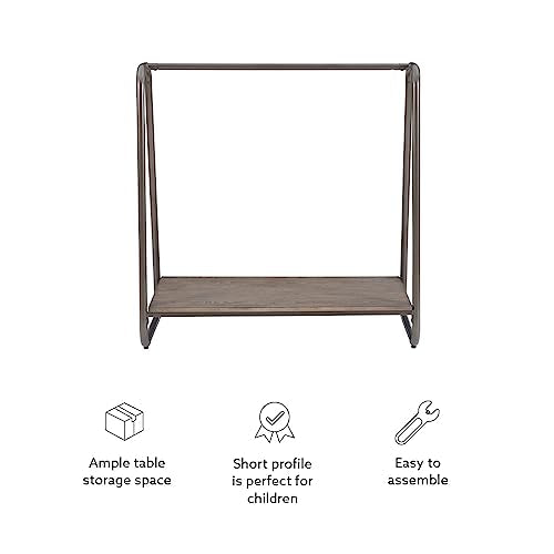 Linon Richter Modern Clothing Rack with Wooden Shelf F6213