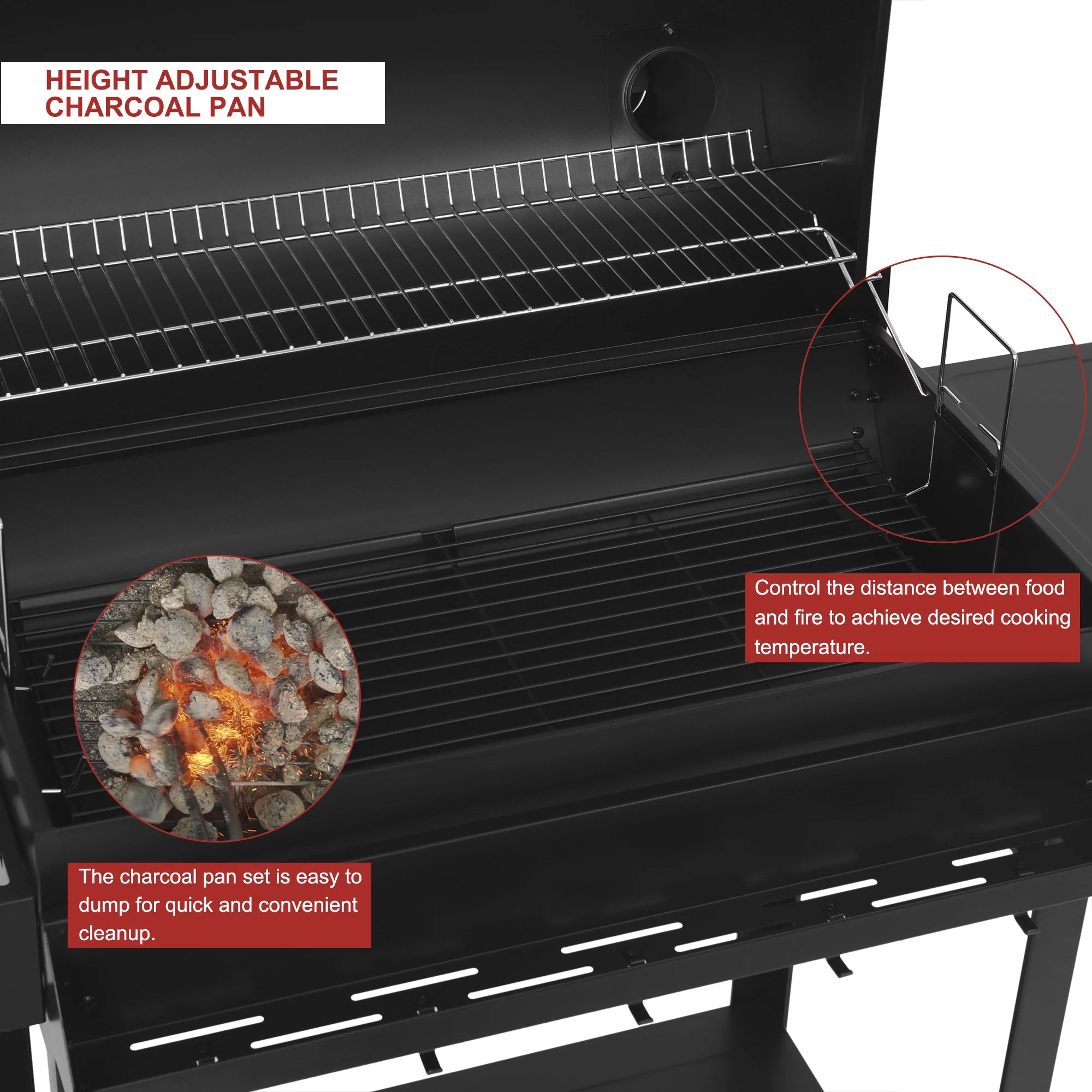 Royal Gourmet CC1830T 30" Barrel Charcoal Grill A528
