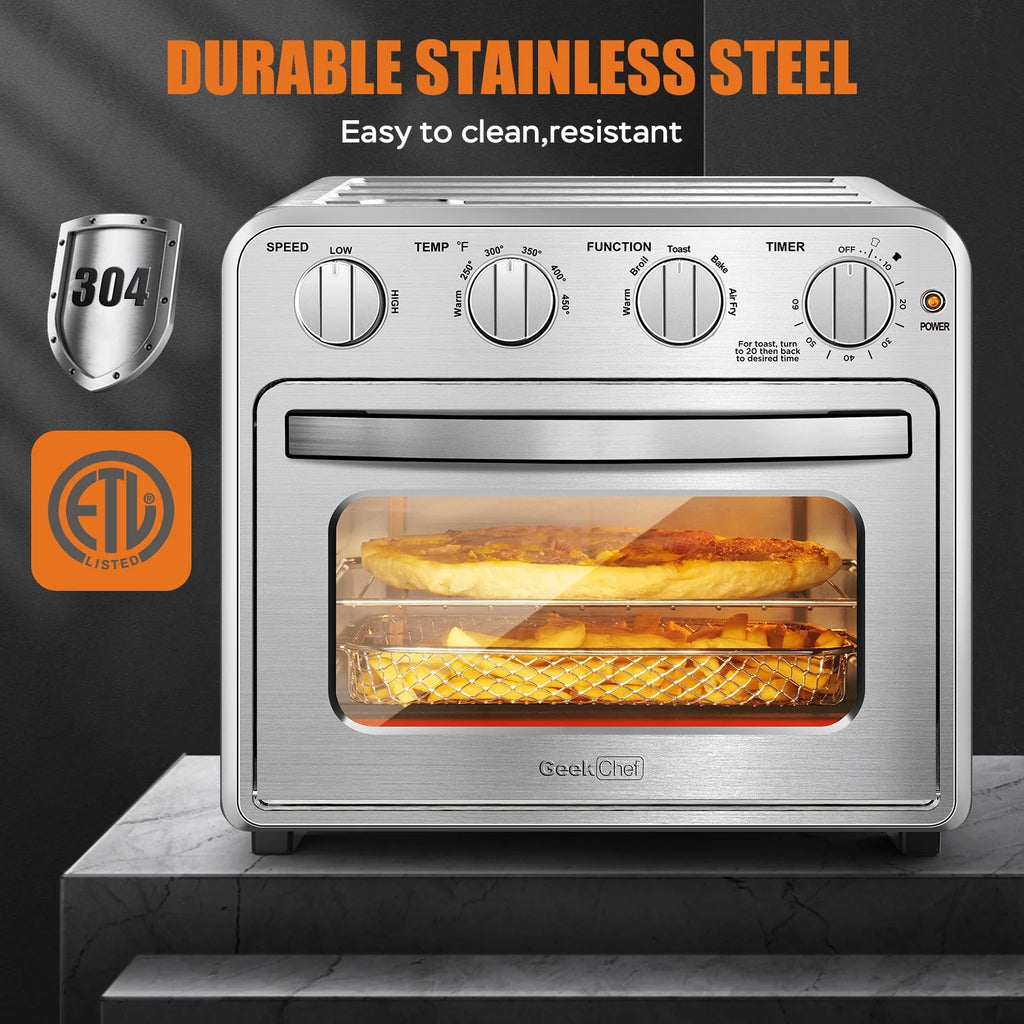 DFITO Chef 16QT Air Fryer Toaster Oven Combo, Silver S39864