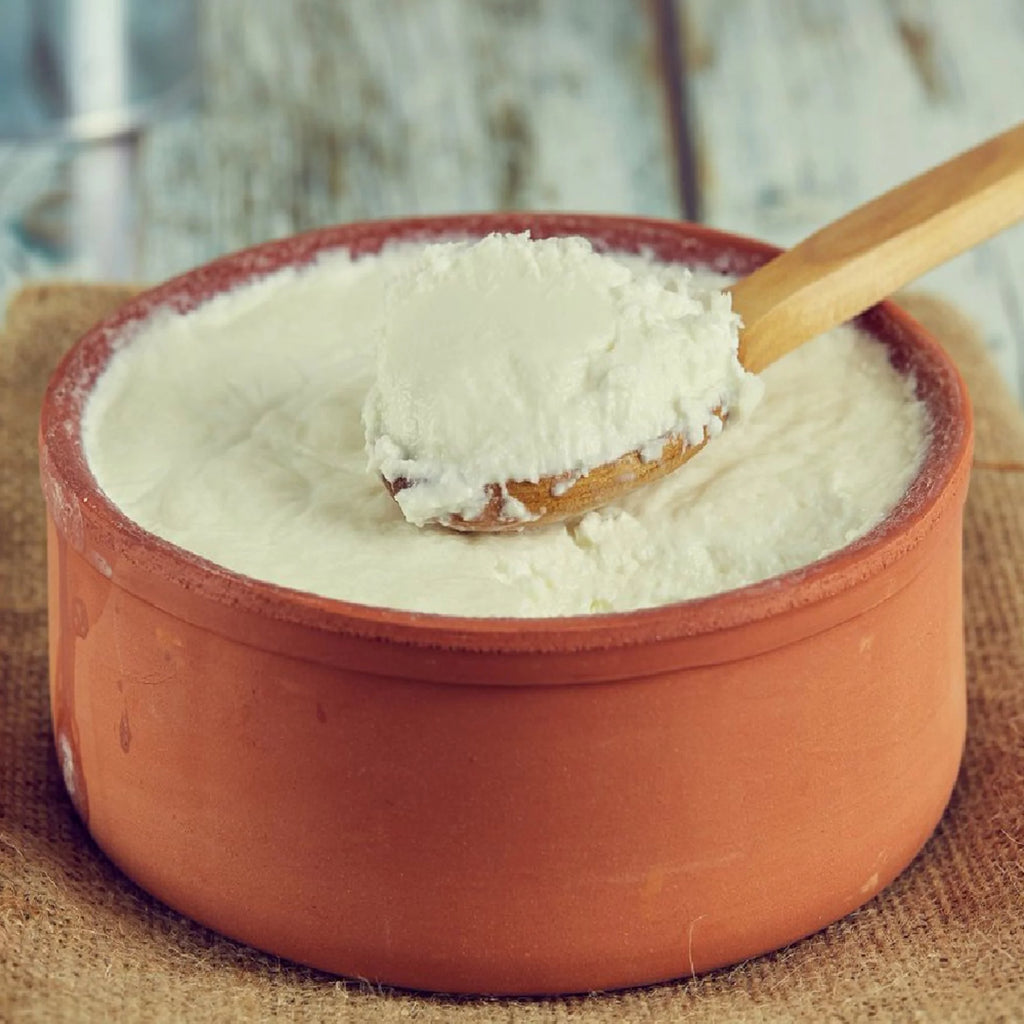 Glazed Terracotta Clay Yogurt Pot, 2.5 qt Casserole Dish X619280