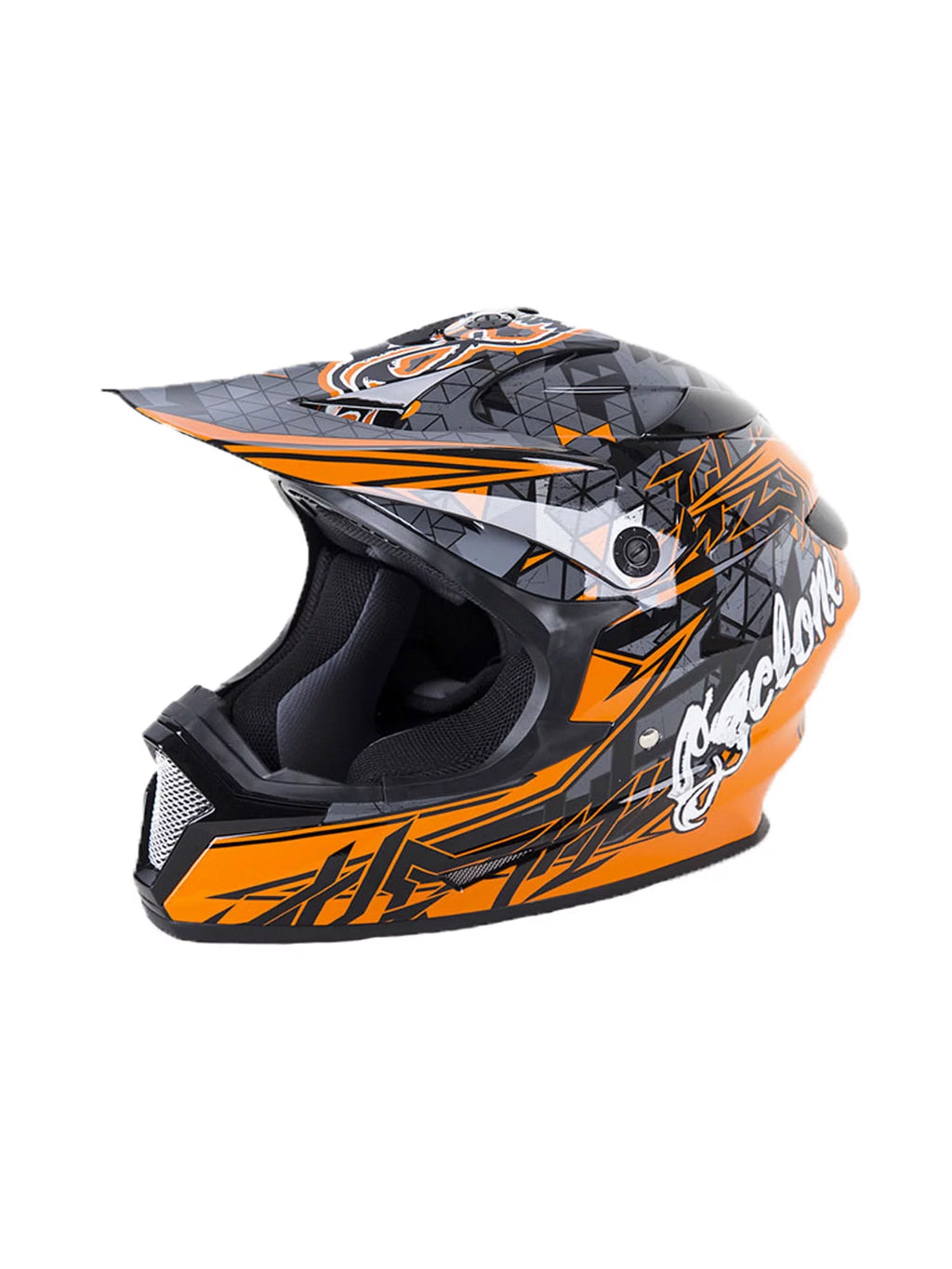 Cyclone ATV MX Dirt Bike Off-Road Helmet DOT/ECE Approved - Orange - Youth Large