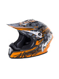 Cyclone ATV MX Dirt Bike Off-Road Helmet DOT/ECE Approved - Orange - Youth Large