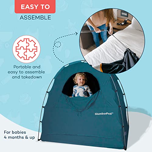 SlumberPod The Original Blackout Sleep Tent for Babies and Toddlers, Teal O5470