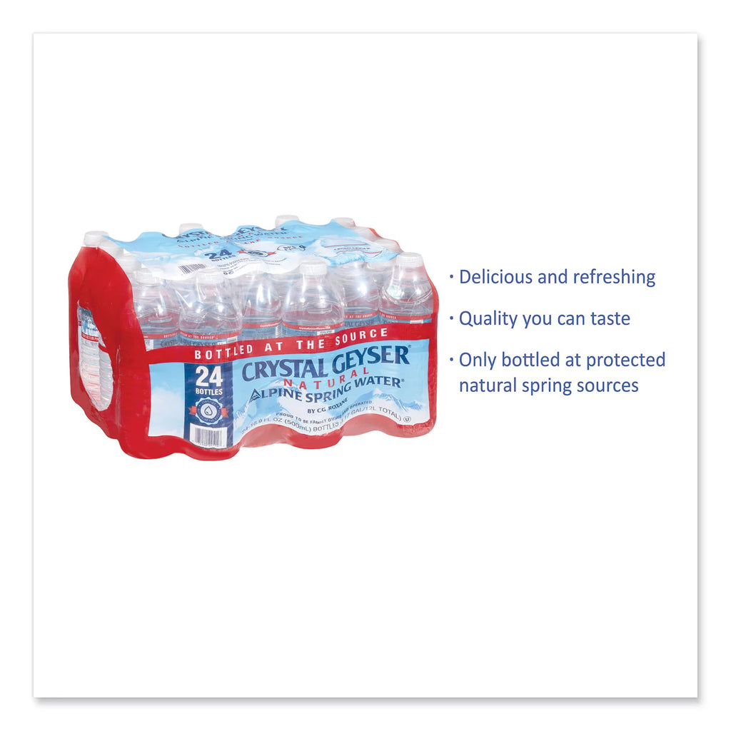 Crystal Geyser Alpine Spring Water, 16.9 oz, 24 Pack X421957