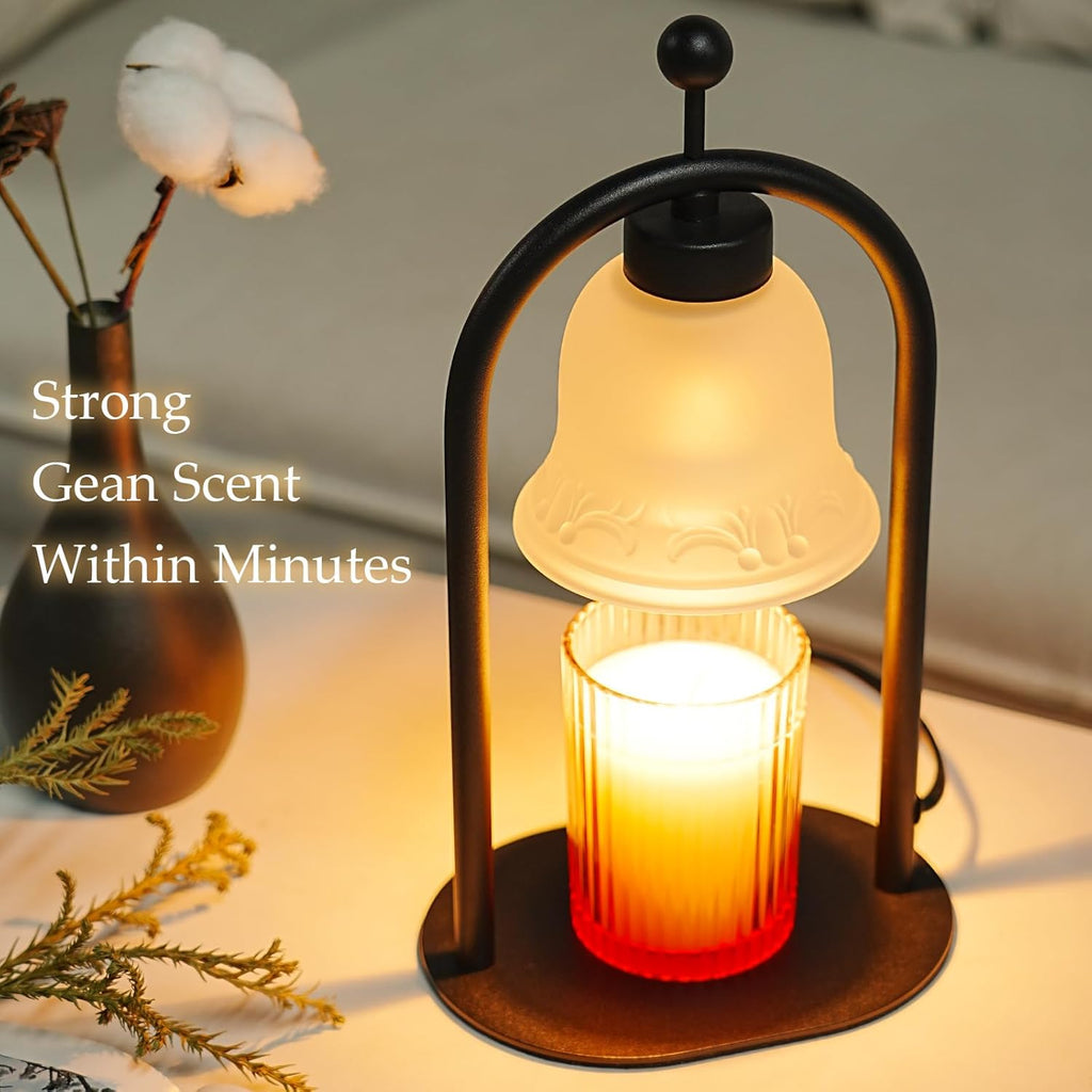 Candle Warmer Lamp with Timer, Dimmable, 2 Bulbs for Jar Candles H856
