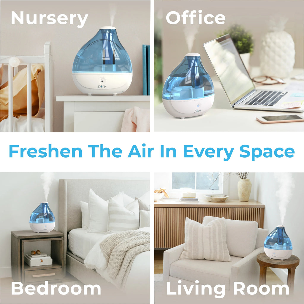 Pure Enrichment MistAire Ultrasonic Cool Mist Humidifier, 360° Rotation Nozzle, Auto Shut-Off T97272