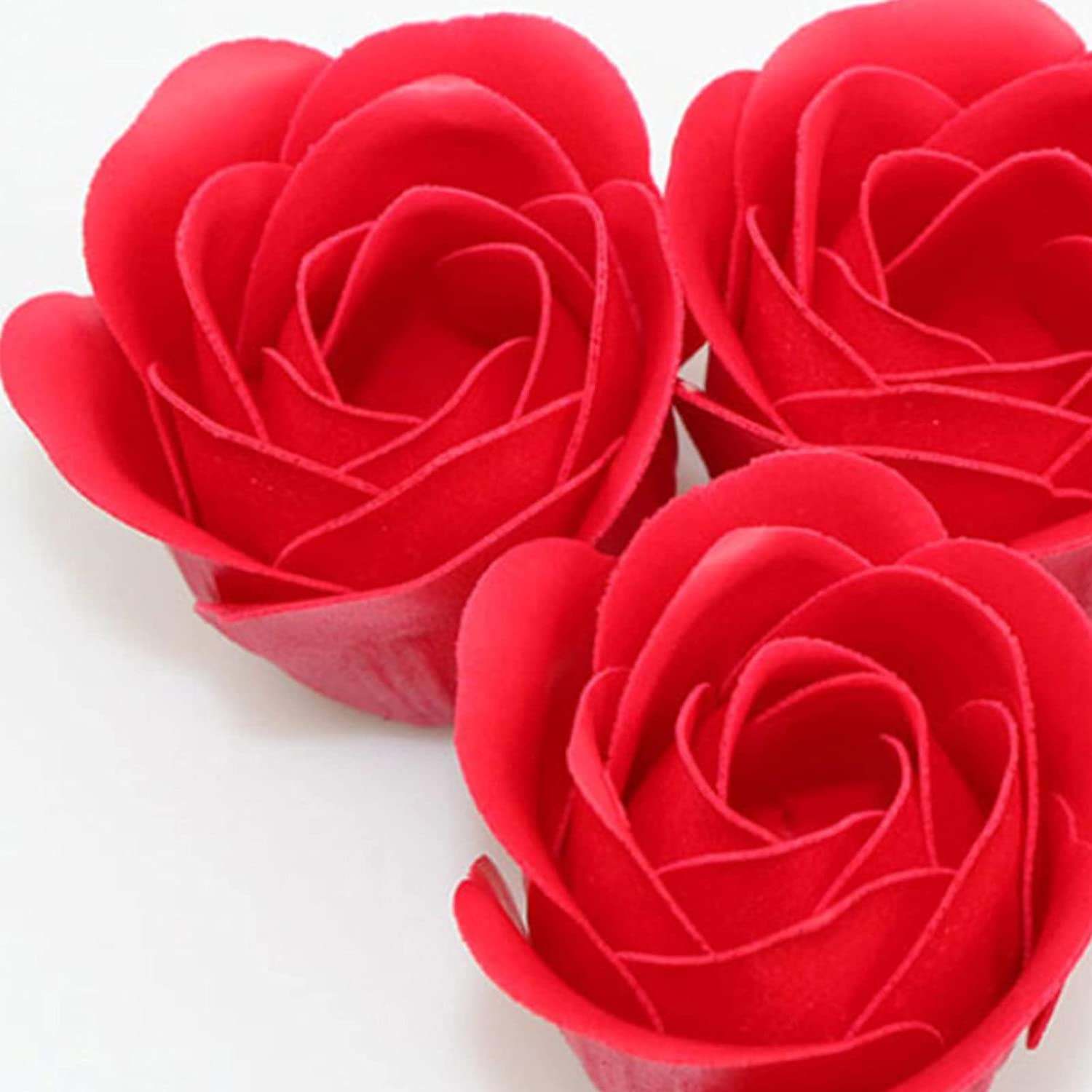 81Pcs Rose Flower Bath Soap, Scented Body Soap for Gifts M267