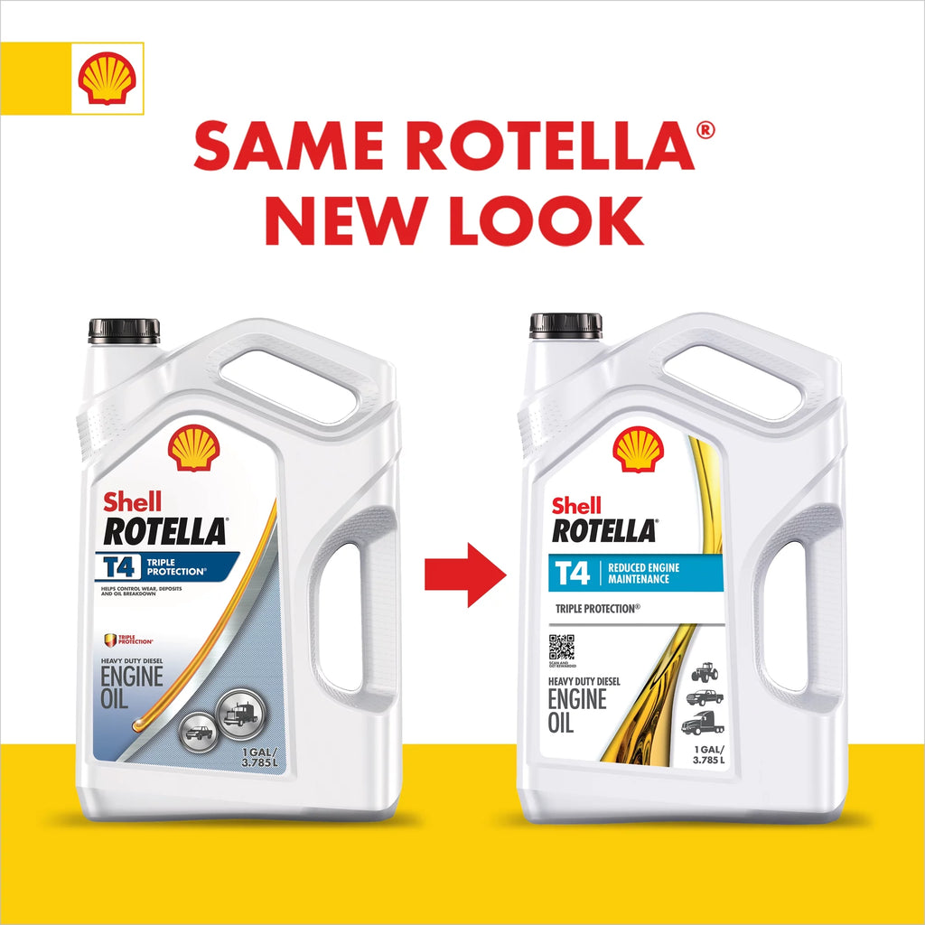 Shell Rotella T4 Triple Protection 15W-40 Diesel Motor Oil 1 Gallon 3 Pack P776