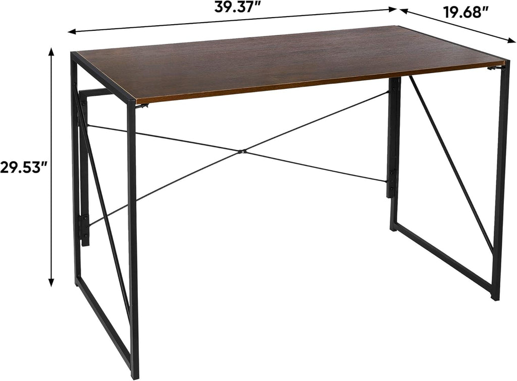 Folding Computer Desk Writing Table for Home Office, Espresso S867520