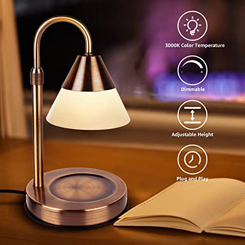 Candle Warmer Lamp with Timer, Dimmable, Rose Gold G423276