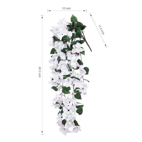 2 PCS Artificial Hanging Bougainvillea Flowers UV Resistant Outdoor Decor K151874
