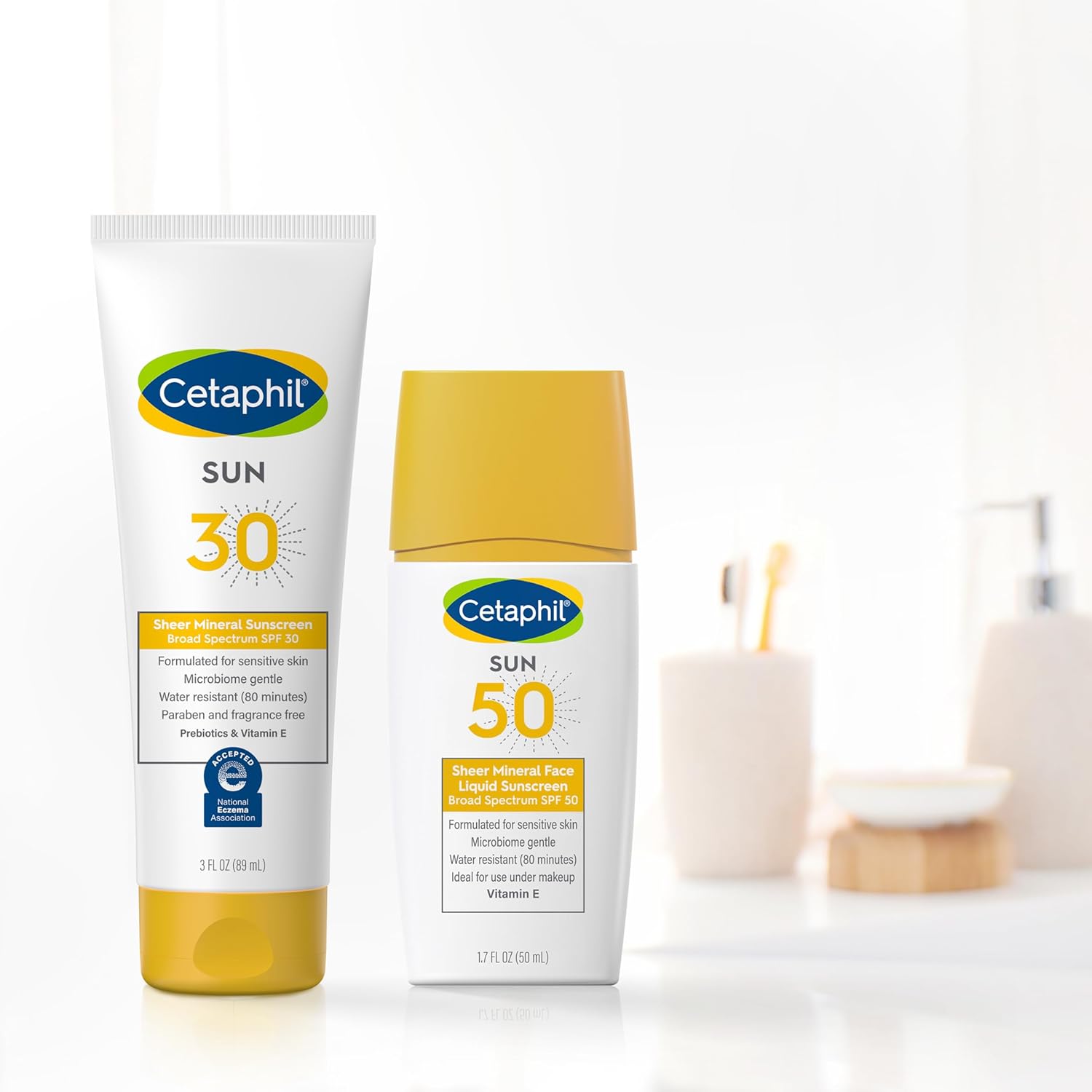 Cetaphil Sheer Mineral Sunscreen Lotion SPF 30, 3 fl oz, for Face & Body Q676