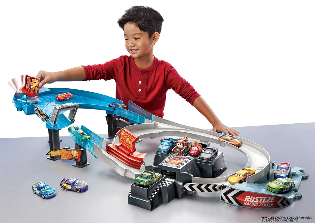 Disney Pixar Cars Rusteze Double Circuit Speedway Playset with Lightning McQueen W439