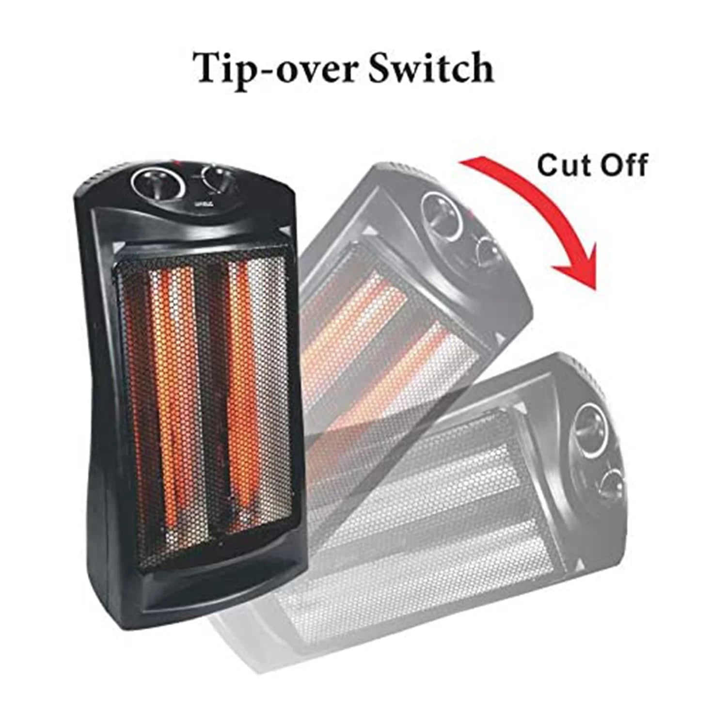 Optimus H-5235 Portable Tower Quartz Heater with Thermostat X981312