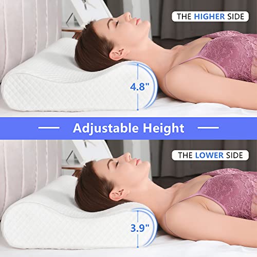 AM AEROMAX Queen Size Firm Contour Memory Foam Pillow for Neck Pain Relief A45072