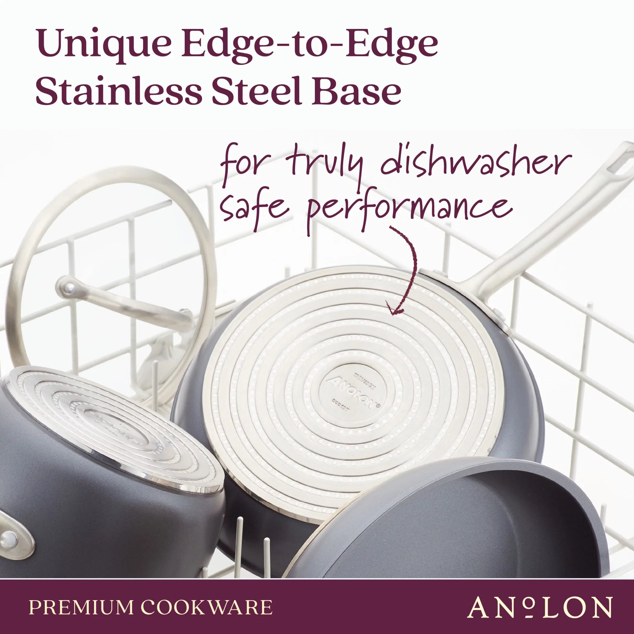 Anolon Accolade Forged Hard-Anodized Nonstick Wok with Lid, 13.5-Inch D69168