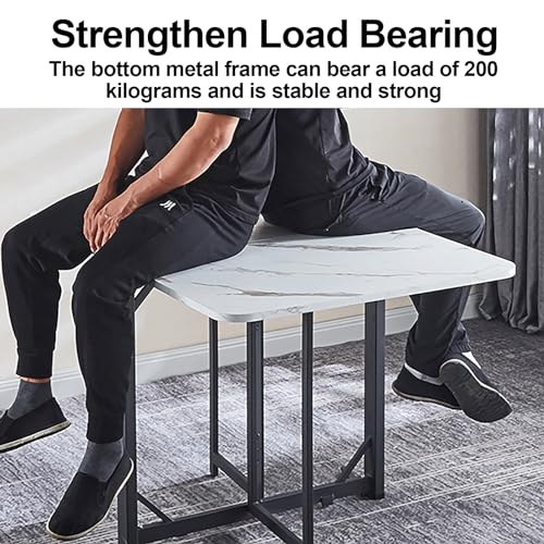 Folding Dining Table with Drop Leaf, Space Saving for Small Spaces Y6165